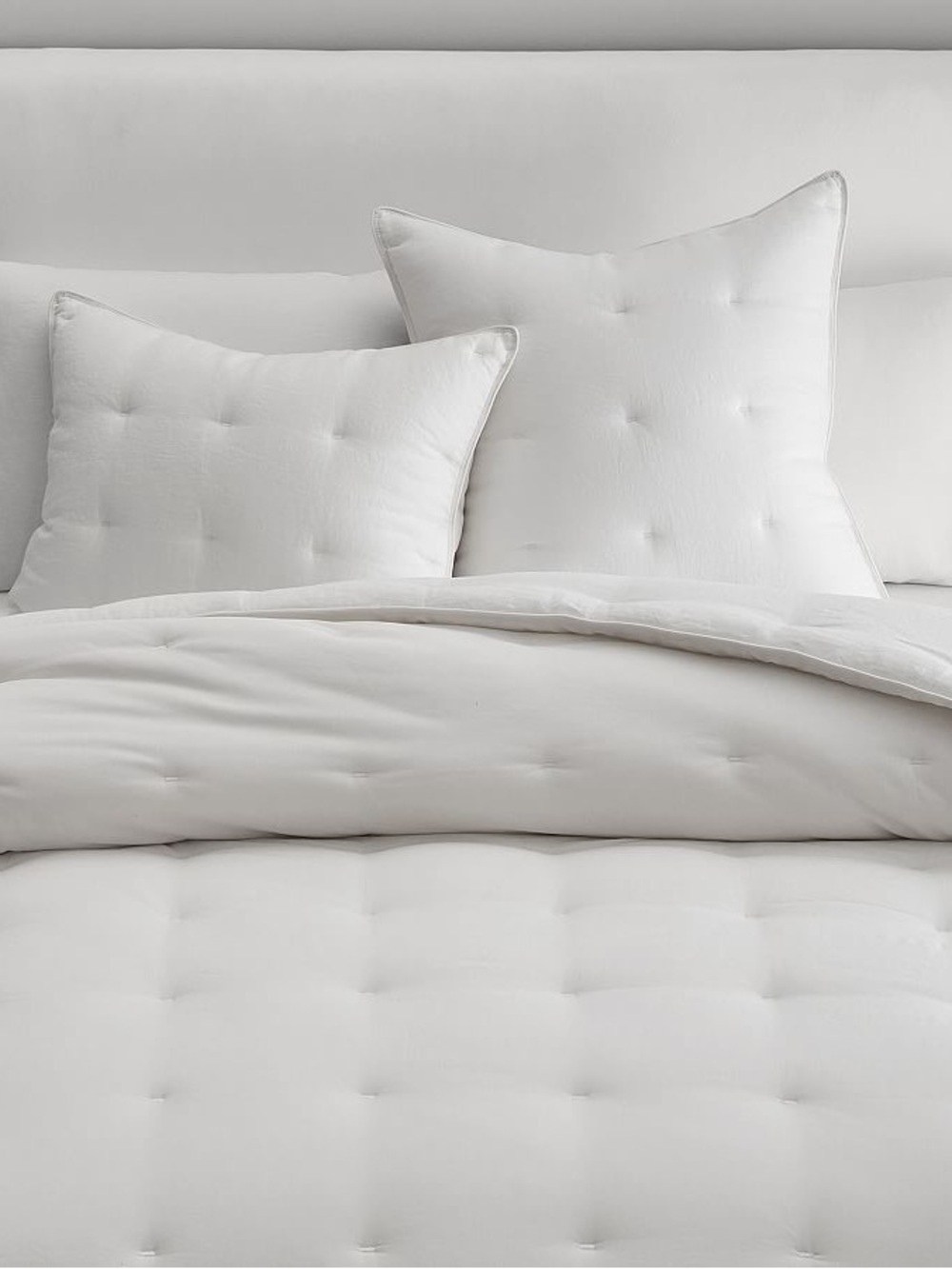 NWT! Pottery Barn White European Linen Comforter Twin/Twin XL
